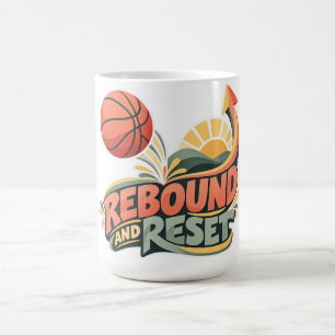 Rebound and Reset Basketball Sunrise Coffee Mug