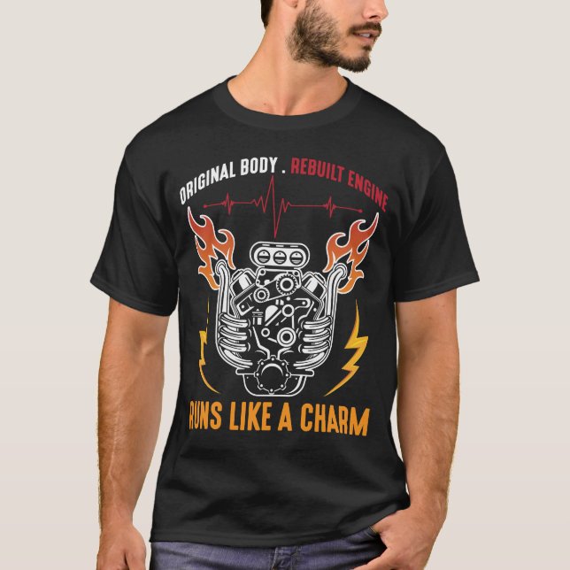 Rebuilt Engine Heart Attack Survivor Bypass T-Shirt (Front)