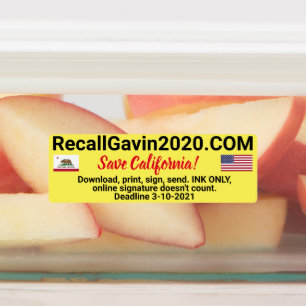 Recall Gavin rectangle sticker pack