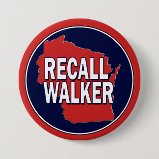 Recall Governor Scott Walker 3 Inch Round Button