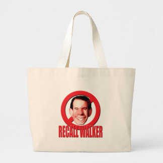 Recall Governor Scott Walker Large Tote Bag
