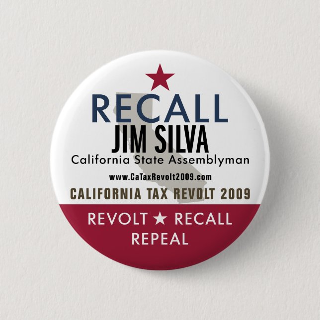 Recall Jim Silva Button (Front)