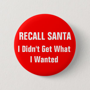 Recall Santa 2 Inch Round Button