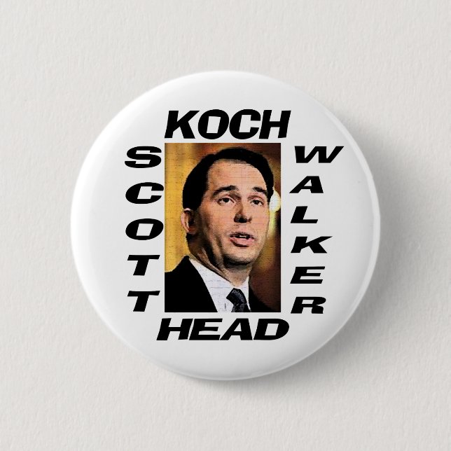 RECALL SCOTT WALKER 2 INCH ROUND BUTTON (Front)