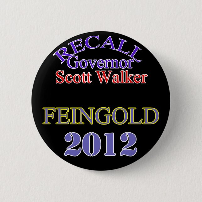 Recall Scott Walker 2 Inch Round Button (Front)