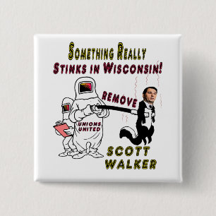 RECALL SCOTT WALKER 2 INCH SQUARE BUTTON