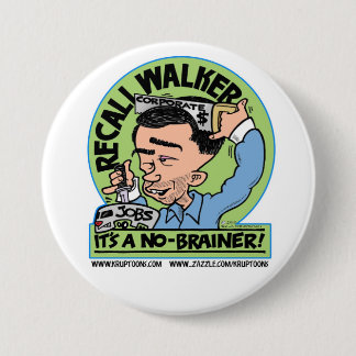 Recall Scott Walker 3 Inch Round Button