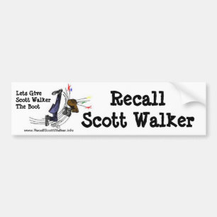 Recall Scott Walker Bumper Sticker