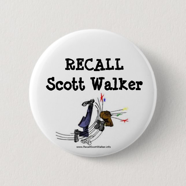 Recall Scott Walker Button (Front)
