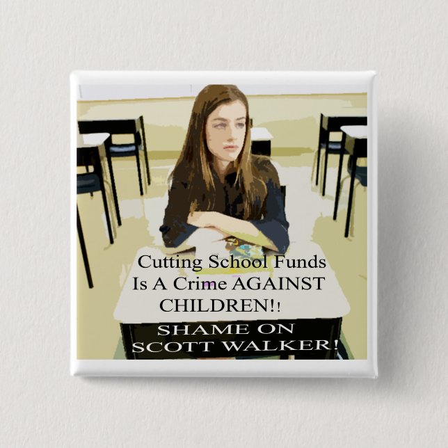 RECALL TEA PARTY GOVERNORS 2 INCH SQUARE BUTTON (Front)