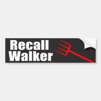 Recall Walker Bumper Sticker