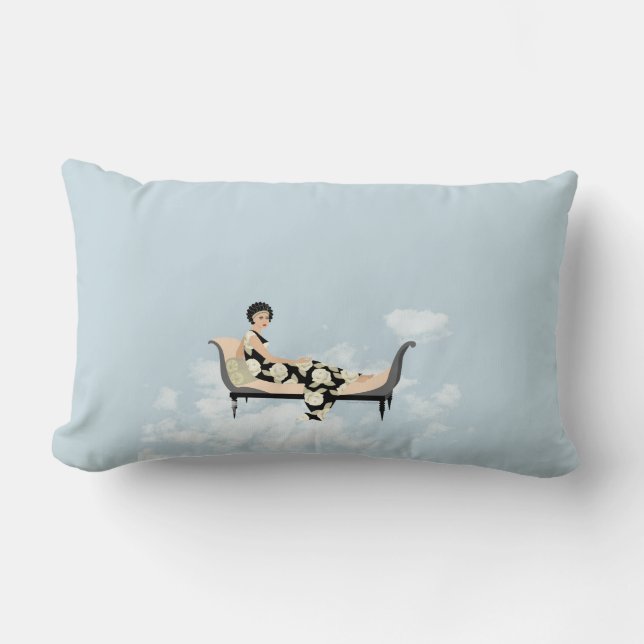 Recamier in the Clouds Lumbar Pillow (Front)