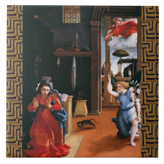 RECANATI ANNUNCIATION by LORENZO LOTTO  Tile (Front)