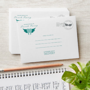 Receipt From The Tooth Fairy Envelopes Teal