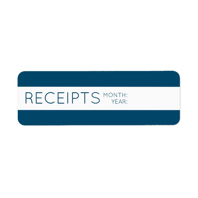 Receipt Organization Labels (Front)