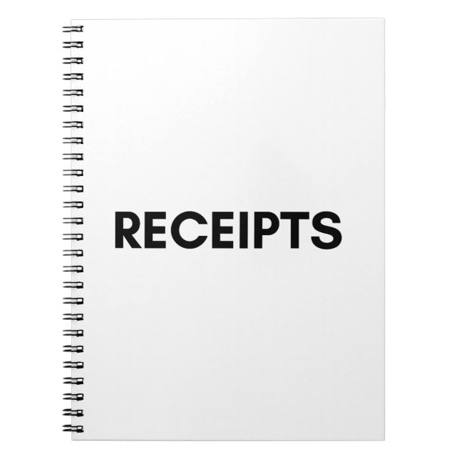 receipts notebook (Front)