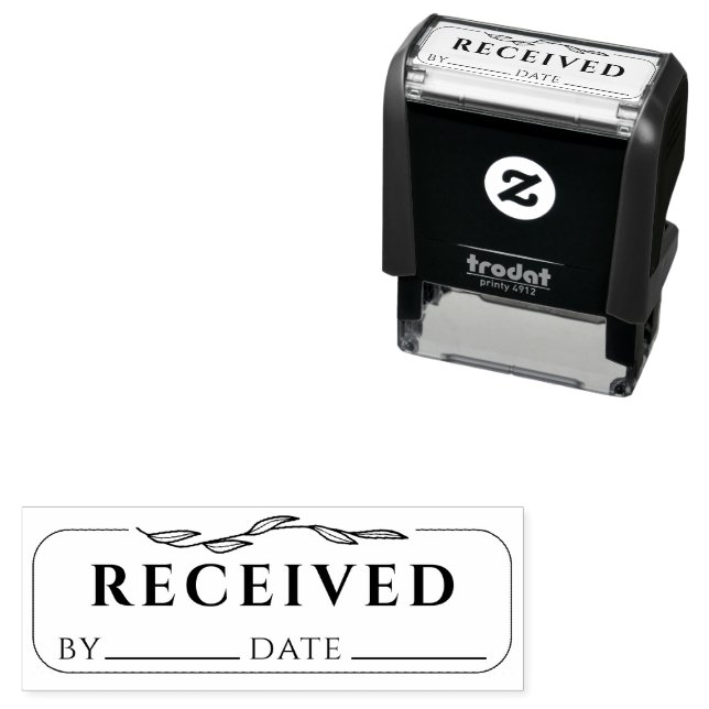RECEIVED Business Bookkeeping Signature Date Self-inking Stamp (In Situ)