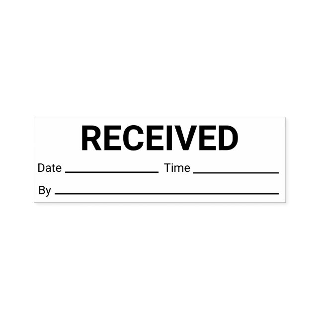 Received Date Time By Self-inking Stamp (Design)
