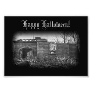 Receiving Tomb Ruin Happy Halloween Photo Print