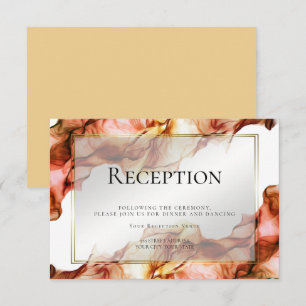 RECEPTION   Abstract Watercolor Autumn Colours 5 Invitation
