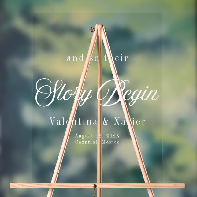 Reception Acrylic Sign (Neutral)