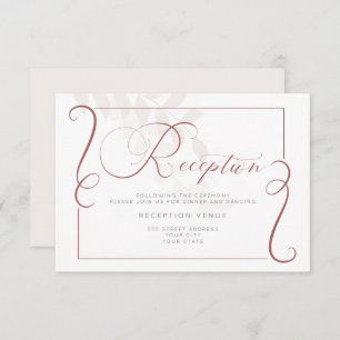 Reception - Barely There Botanical Spice and Cream Invitation