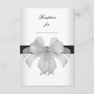 Reception Card Black White Diamond Universal