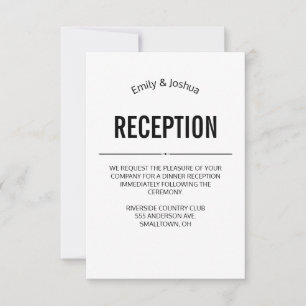 Reception Card Invitation Wedding template custom