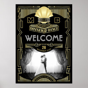 Réception de mariage Art Déco Votre Affiche de bie