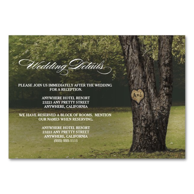 Réception de mariage en chêne sculpté + Cartes d'h (Devant)