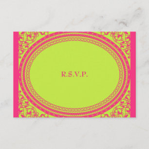 Réception de mariage fluorescente/au néon RSVP
