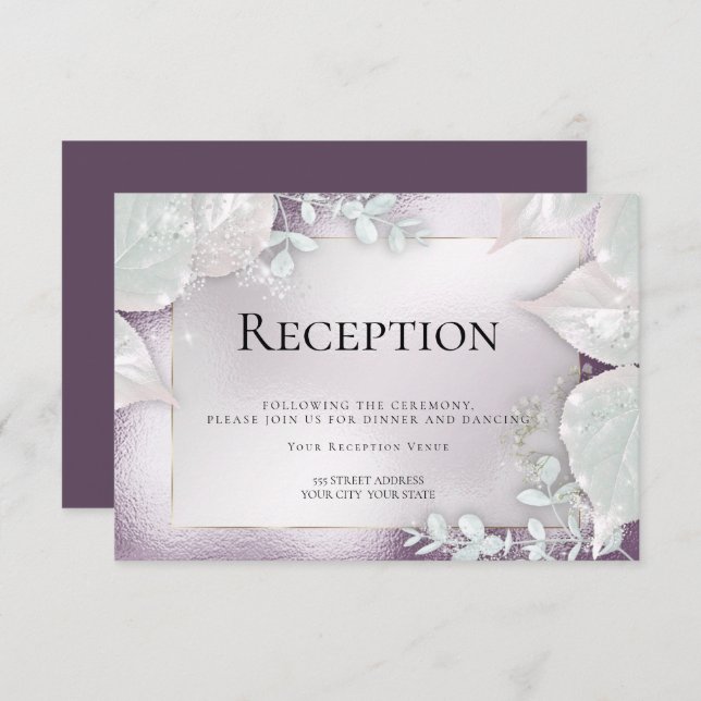 RÉCEPTION DE MARIAGE | Invitation au scintillement (Devant / Derrière)