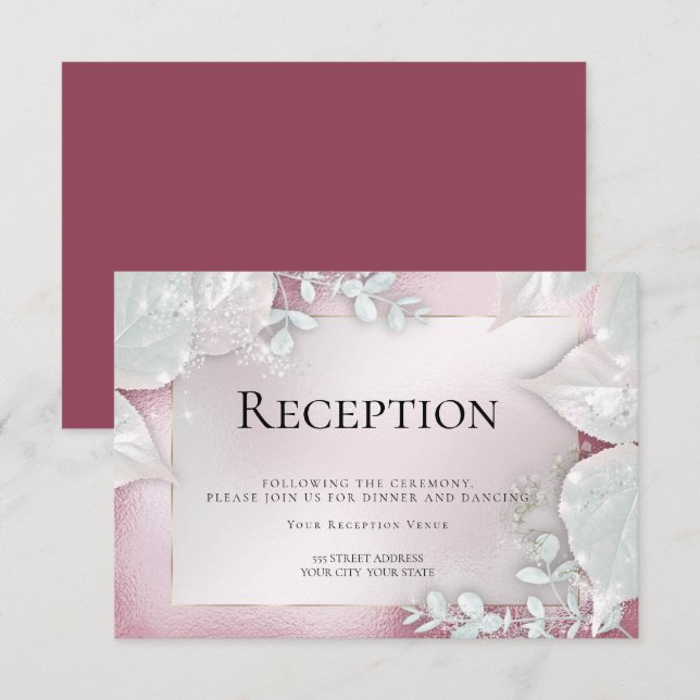 RÉCEPTION DE MARIAGE | Invitation Pailletée de Bou (Devant / Derrière)