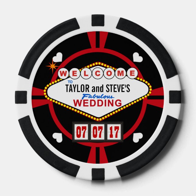 Réception de mariage jetons de boisson Vegas Casin (Recto)