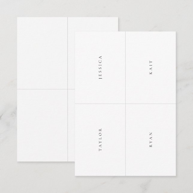 Réception de mariage Mini Carte de profil du clien (Devant / Derrière)