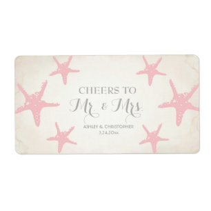 Réception de mariage Mini Champagne Étiquette Star