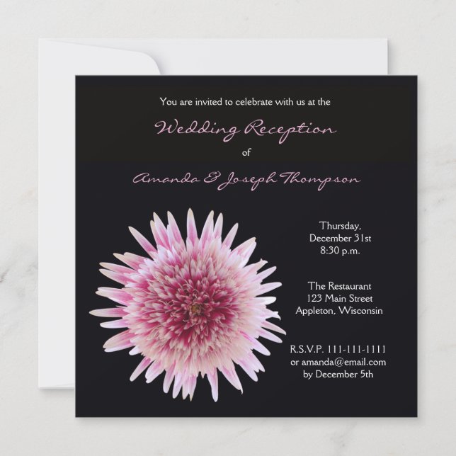 Réception De Mariage Seulement Invitation (Devant)