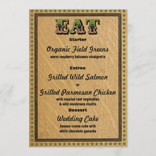 Réception de style occidental Menu Dîner