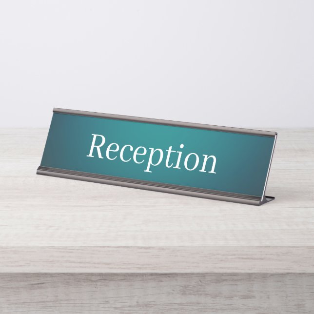 Reception Desk Name Plate (Front)