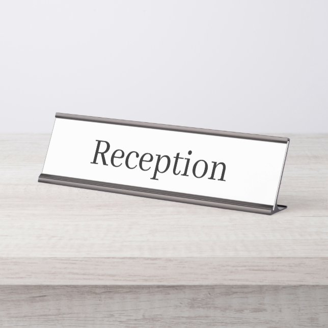 Reception Desk Name Plate (Front)