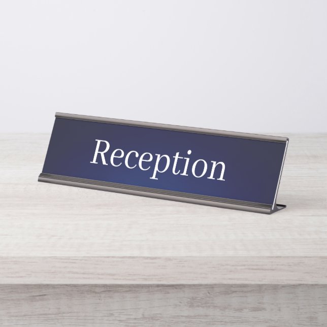Reception Desk Name Plate (Front)
