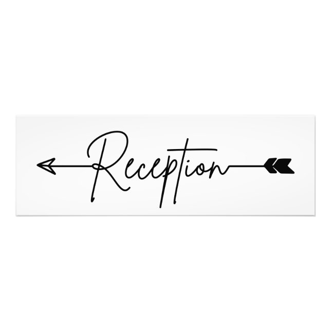 Reception direction sign, wedding arrow sign (Front)