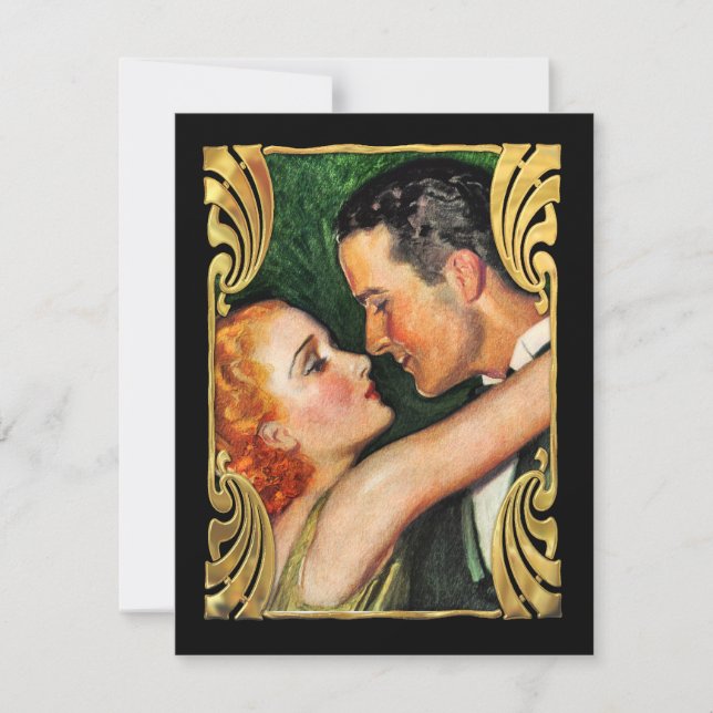 Reception Green Gold Deco Vintage Hollywood (Front)