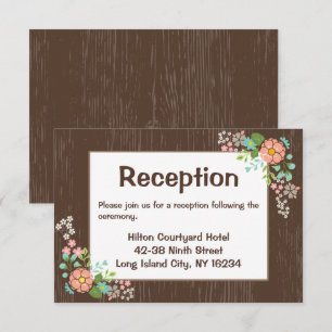 Reception Mason Jar Hearts Tan Country Wedding Invitation