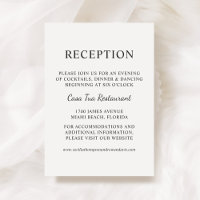 Reception Modern Minimalist Black and White