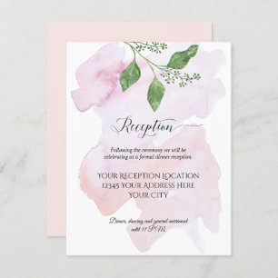Reception Modern Simple Eucalyptus Foliage Wedding Invitation