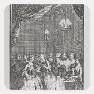Reception of Ladies at the Lodge of Mopses Square Sticker