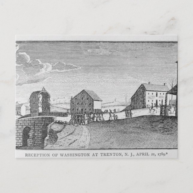 Reception of Washington at Trenton, New Jersey Postcard (Front)