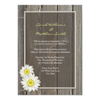 Reception Only Rustic Daisy Wedding Invitations Reception Only Rustic Daisy Wedding Invitations