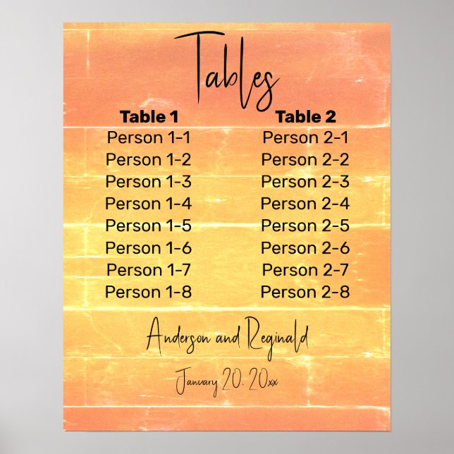 Réception Pastel Décontracté d'été 8x2 Tableau de  (Devant)